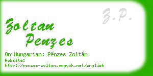 zoltan penzes business card