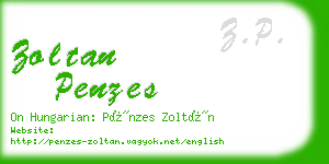 zoltan penzes business card